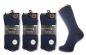 Preview: 26 808-23 | Damen und Herren Diabetiker Socken jeansblau mit extra weichem Komfortbund 3 Paar