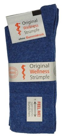 2162 | Komfort Gesundheits Diabetiker Socken jeansblau ohne Gummidruck