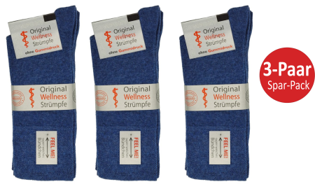 2162 | Komfort Gesundheits Diabetiker Socken jeansblau ohne Gummidruck