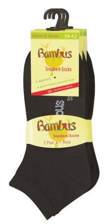 2169 | Bambus Sneakers Socken schwarz