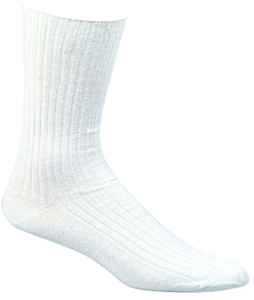 6135 | Socken weiss ohne Gummidruck 100 % Baumwolle